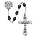 Mcvan McVan 139D-BKF 6 x 8 mm Wood 4-Way Cross Rosary Set - Black 139D-BKF